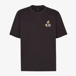 フェンディ コットン Fendilicious Tシャツ ブラック
