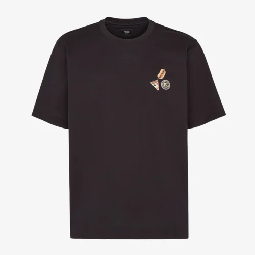 フェンディ コットン Fendilicious Tシャツ ブラック