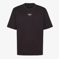 フェンディ ブラック コットン Tシャツ